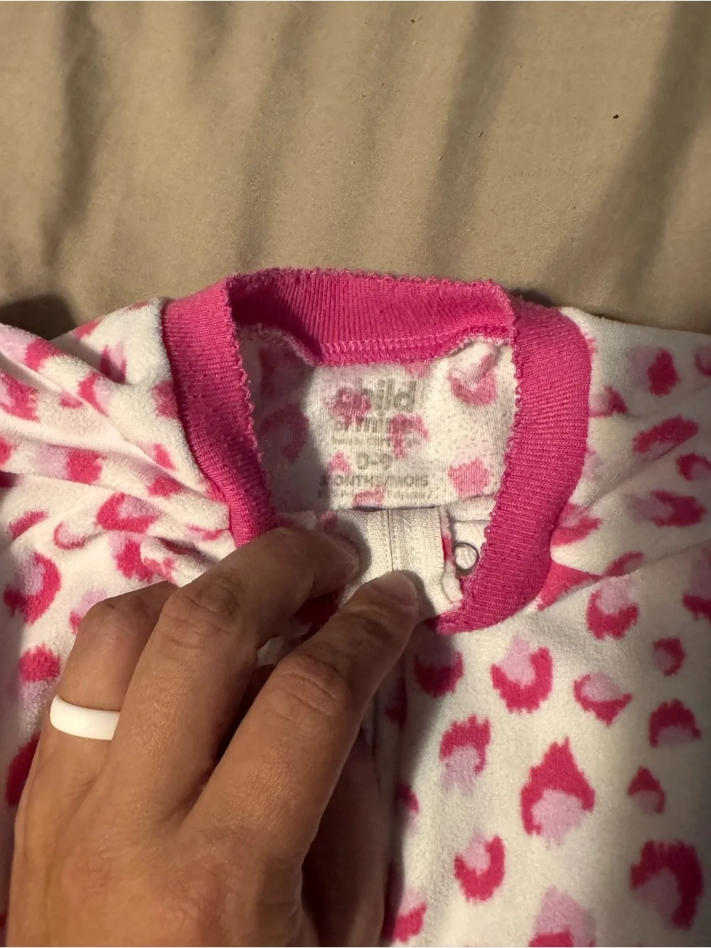 Carter's White and Pink Heart-Print Sleep Sack with Zipper